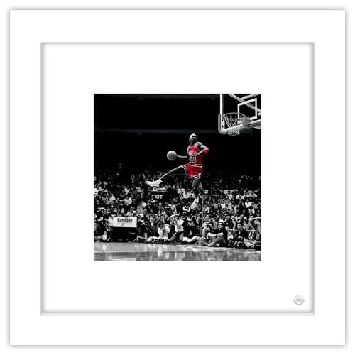 Trends International Gallery Pops Michael Jordan - Flight Progression Sequence 4 Wall Art Wall Poster, 12" x 12", White Frame Version
