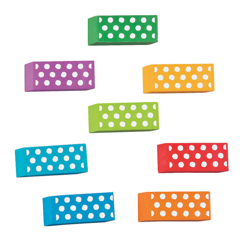 Dots Erasers - 24 Pieces - Educational and Learning Activities for Kids