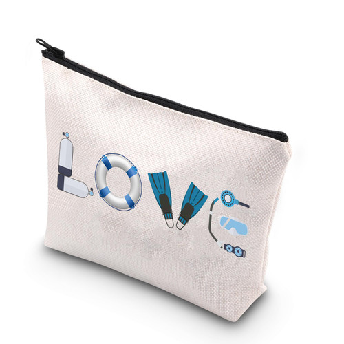 BDPWSS Scuba Diving Makeup Bag Scuba Diving Lover Gift Love Scuba Diving Ocean Gift Freediving Gift Diving Coach Gift (Love Scuba Diving) BDPWSS Scuba Diving Makeup Bag Scuba Diving Lover Gift Love Scuba Diving Ocean Gift Freediving Gift Diving Coach Gift (Love Scuba Diving)