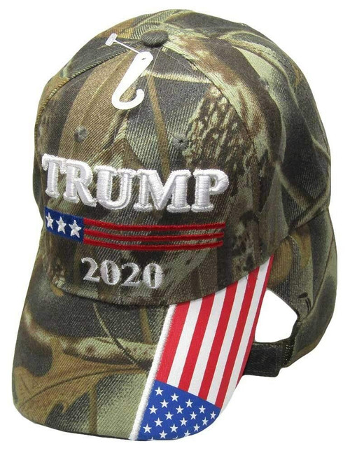 President Trump 2020 Camouflage Camo USA On Bill Embroidered Cap CAP978C Hat