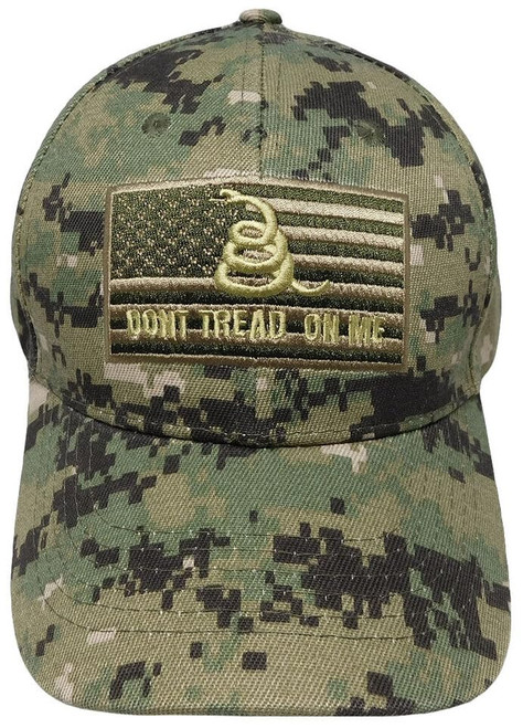USA Gadsden Don't Tread On Me American Patch Embroidered Cap Hat (US, Numeric, 7 1/4, Marpat Digital Camouflage)