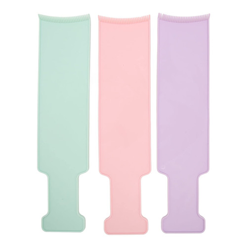 3pcs Balayage Board Highlighting Paddle Curved Comb Teeth Foiling Board for Hair Dye