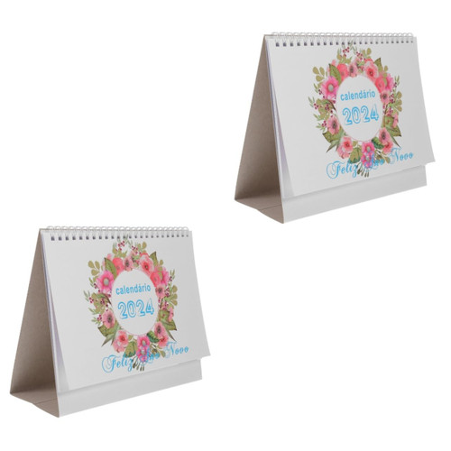 NOLITOY 2pcs 1 Calendar Daily Schedule Planning Calender Decor Table Top Easel Tabletop Easels for Painting Table Top Decor Table Easel Desk Calender 2024 Paper The List Vertical