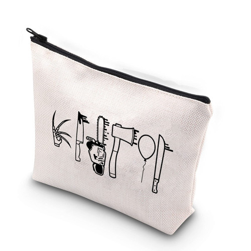 WCGXKO Serials Killer Inspired Horror Movie Lover Gift Zipper Pouch Makeup Bag For Fans (Horror Tools)