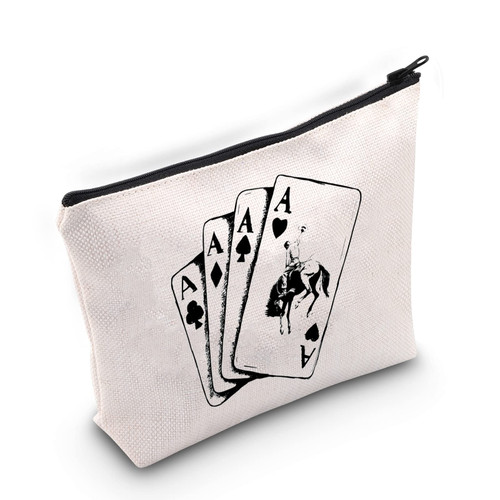 JNIAP Ace Card Cowgirl Makeup Bag Country Girl Western Gift Cowgirl Rodeo Zipper Pouch for Western Women Western Cowboy Gift (Ace Card bag) JNIAP Ace Card Cowgirl Makeup Bag Country Girl Western Gift Cowgirl Rodeo Zipper Pouch for Western Women Western Cowboy Gift (Ace Card bag)