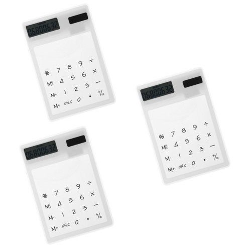 VILLCASE 3pcs Solar System Calculator Small Desk Calculator Office Calculator Solar Battery Calculator Solar Panel Calculator Solar Calculator Student Touch White Solar Panels