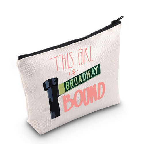 POFULL Musical Theatre Student Performer Gift Broadway Gift This Girl is Broadway Bound Cosmetic Bag (This Girl is Broadway Bound bag) POFULL Musical Theatre Student Performer Gift Broadway Gift This Girl is Broadway Bound Cosmetic Bag (This Girl is Broadway Bound bag)
