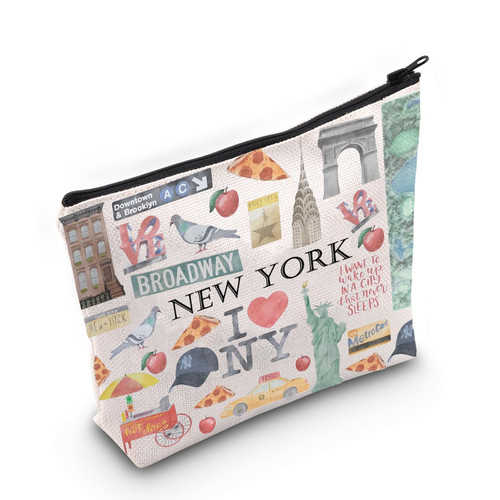 NYC Makeup Bag New York Travel Gift New Yorker Gift for Her Moving to New York Gift New York Lover Gift (New York) NYC Makeup Bag New York Travel Gift New Yorker Gift for Her Moving to New York Gift New York Lover Gift (New York)