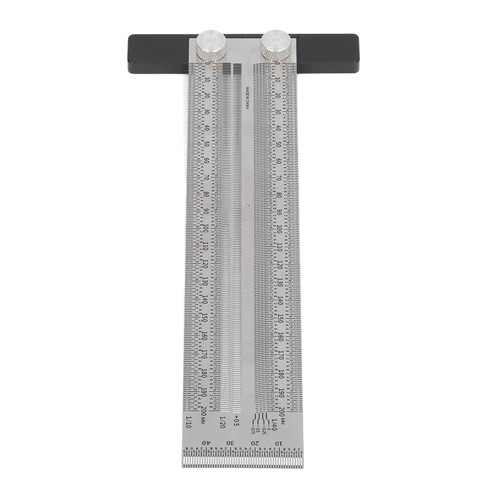 T-Rule, Precision Marking T-Rule, Stainless Steel Woodworking Marking T Ruler, for Marking, Measuring, Scribing Tool 400mm (200mm) T-Rule, Precision Marking T-Rule, Stainless Steel Woodworking Marking T Ruler, for Marking, Measuring, Scribing Tool 400mm (200mm)