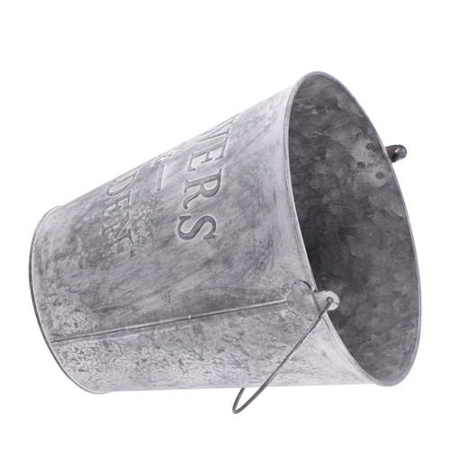 GANAZONO Metal Bucket Galvanized Metal Flower Pot Planters with Handles Round Iron Bucket Flower Pot Pail Flower Bucket for Party Wedding Galvanized Bucket
