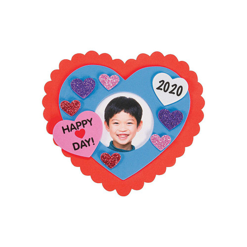 Valentine Foam Frame Magnet Craft Kit -12 - Crafts for Kids and Fun Home Activities