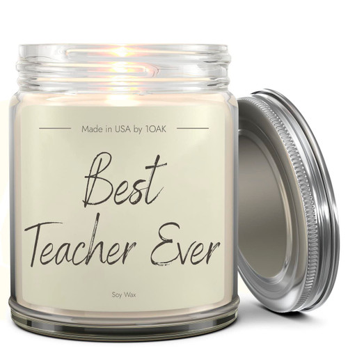 1OAK Vanilla Scented Candles - Teacher Candle Gifts - Teacher Gifts for Women, Men - Best Teacher Christmas Gifts - Teacher Appreciation Gifts - Teacher Presents - Made in USA