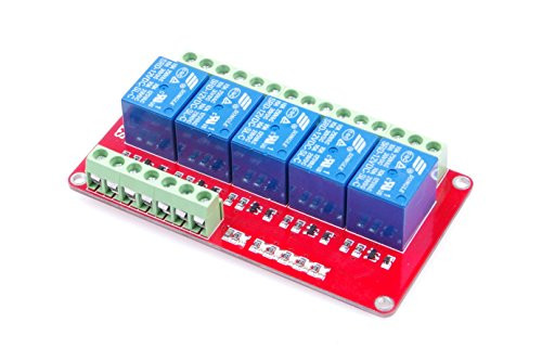 LM YN DC 12V 5-Channel Relay Control Module 5CH Relay Module Low Level Trigger With Red and Blue Indicators for Arduino