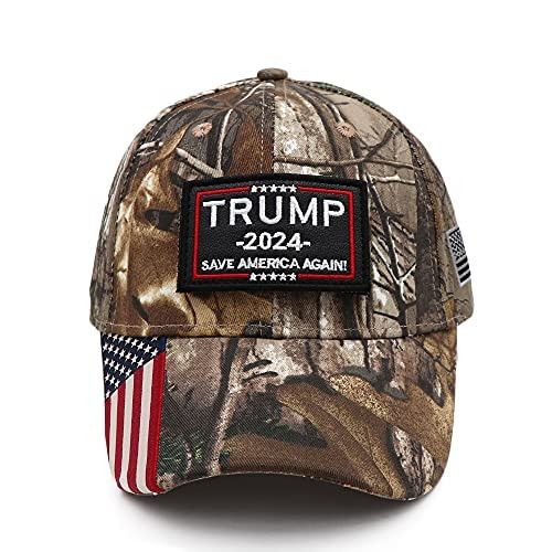 Trump 2024 Save America Again Camo - Velcro Patch Hat
