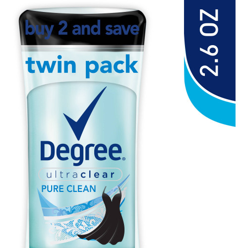 Degree Motionsense Antiperspirant for Women Protects from Deodorant Stains Pure Clean Deodorant for Women 2.6 oz, 2 Count Degree Motionsense Antiperspirant for Women Protects from Deodorant Stains Pure Clean Deodorant for Women 2.6 oz, 2 Count