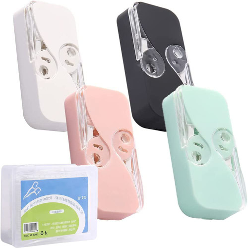 Portable Floss Dispenser, With A Box Of Dental Floss, Dental Floss Dispenser, Dental Floss Portable Case, Floss Dispenser Refillable (4 Color With A Box Of Dental Floss)