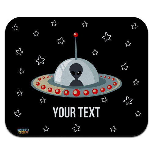 Personalized Custom 1 Line Alien Spaceship Low Profile Thin Mouse Pad Mousepad