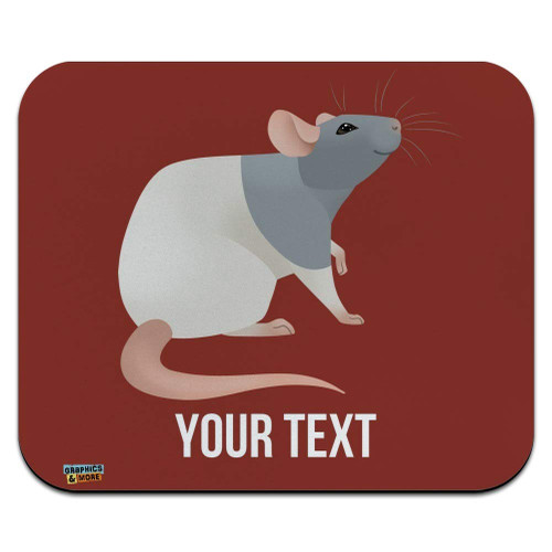 Personalized Custom 1 Line Hooded Rat Low Profile Thin Mouse Pad Mousepad
