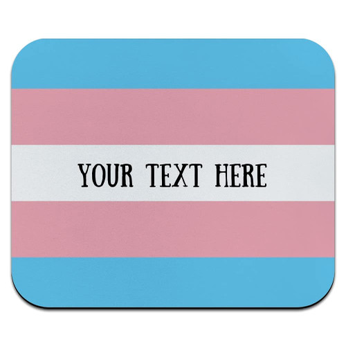 Personalized Custom 1 Line Transgender Pride Flag Low Profile Thin Mouse Pad Mousepad