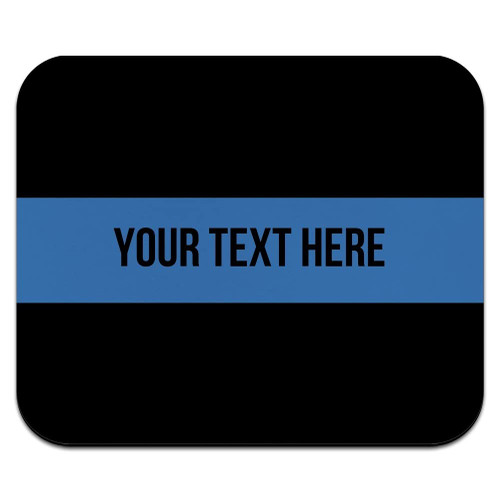Personalized Custom 1 Line Police Thin Blue Line Low Profile Thin Mouse Pad Mousepad