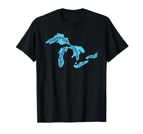 Great Lakes Michigan Detroit Shirt, Michigan Great Lakes Tee