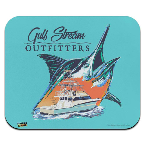 Gulf Stream Marlin Ocean Game Fishing Charter Boat Low Profile Thin Mouse Pad Mousepad