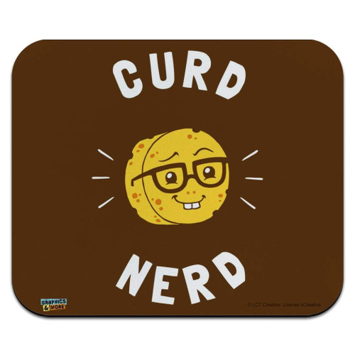 Curd Nerd Cheese Funny Humor Low Profile Thin Mouse Pad Mousepad