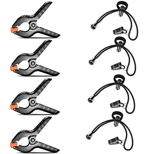 4 5/8 inch Spring Clamps and Background Clips, HULISEN Heavy Duty Clip for Muslin Backdrop, Photo Studio, Photography Backdrop Support, Canvas