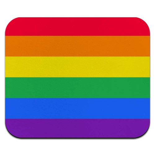 Rainbow Pride Gay Lesbian Contemporary Low Profile Thin Mouse Pad Mousepad
