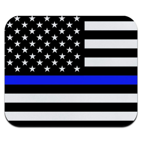 Thin Blue Line American Flag Low Profile Thin Mouse Pad Mousepad