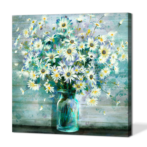 Bathroom Decor Wall Art Farmhouse Kitchen Decor Teal Pictures Wall Decorations for Bedroom Rustic Flower Paintings Canvas Framed Artwork Printed & Ready to Hang for Living Room Decor -13.4x13.4 Bathroom Decor Wall Art Farmhouse Kitchen Decor Teal Pictures Wall Decorations for Bedroom Rustic Flower Paintings Canvas Framed Artwork Printed & Ready to Hang for Living Room Decor -13.4x13.4