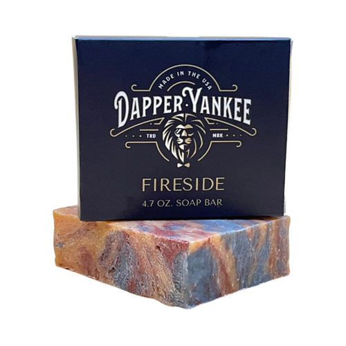 Dapper Yankee Fireside Natural Soap Bar for Men - Zero Grit, Smells Like Campfire, Moisturizing