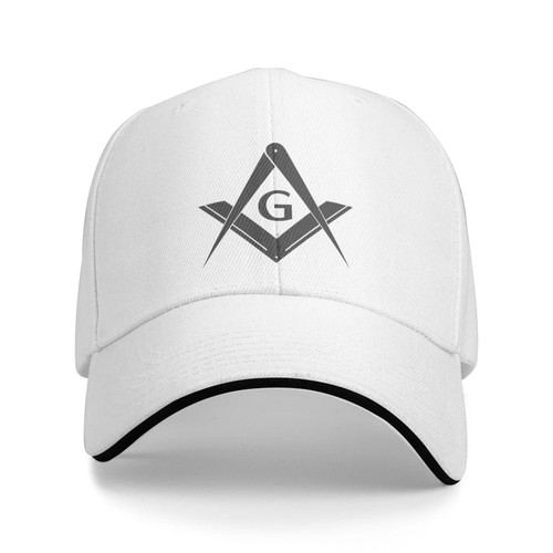 Masonic Gifts White Baseball Cap Men Women Adjustable Plain Dad Hats Low Profile Solid Ball Cap
