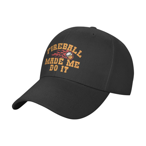 TEETROOPERS Fireball Made Me Do It Funny Baseball Cap Plain Trucker Hat Fitted Dad Hat for Men Women