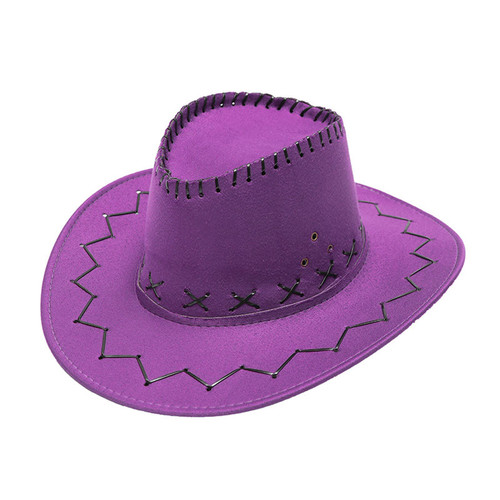 Western Cowboy & Cowgirl Hat Pinch Front Faux Felt Cowboy Hat with Roll Up Brim Vintage Wide Brim Style Fedora Cowboy Hats Purple Western Cowboy & Cowgirl Hat Pinch Front Faux Felt Cowboy Hat with Roll Up Brim Vintage Wide Brim Style Fedora Cowboy Hats Purple