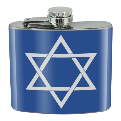 Star of David Jewish Israel Ancient Religion Symbol Stainless Steel 5oz Hip Drink Kidney Flask