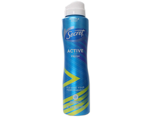 Secret Invisible Spray Antiperspirant and Deodorant for Women, Active Fresh, 3.8 oz