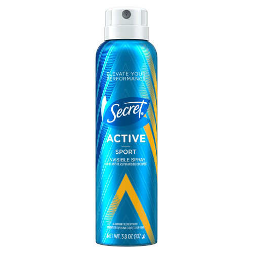 Secret Invisible Spray Antiperspirant and Deodorant for Women, Active Sport, 3.8 oz