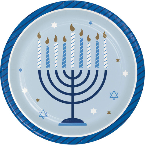 Creative Converting Hanukkah Celebration Dessert Plates, 24 ct