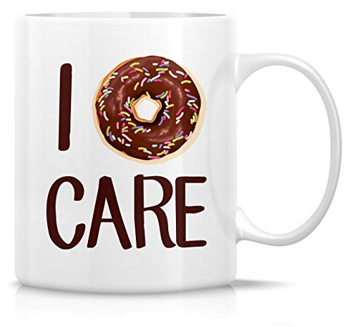 Retreez Funny Mug - I Don't Donut Do Not Care 11 Oz Ceramic Coffee Mugs - Funny, Sarcasm, Sarcastic, Inspirational birthday gifts for friends, coworkers, siblings, dad, mom