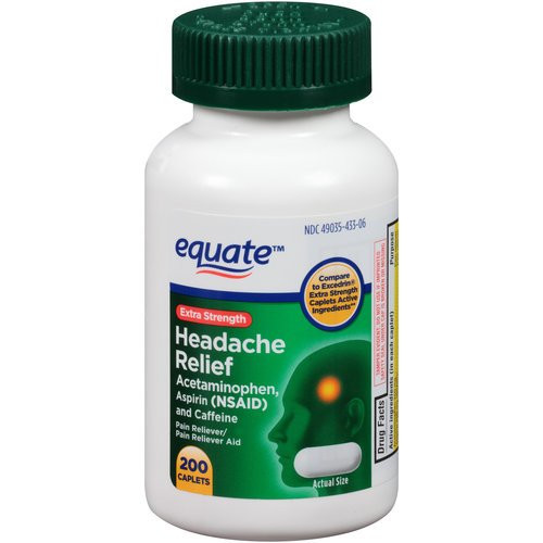 Equate Extra Strength Headache Relief Caplets, 200ct, Compare to Excedrin Extra Strength Caplets