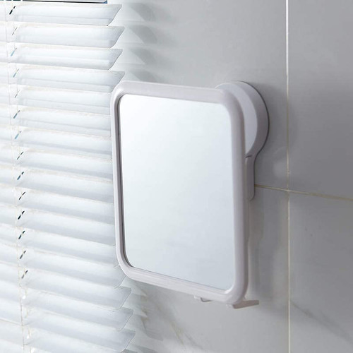 Shower Mirror, Shaving Mirror with a Razor Holder for Shower and Powerful Suction Cup - Shatterproof Shower Mirror fogless for Shaving, fogless Mirror for Shower and Tweezers (Square Mirror)