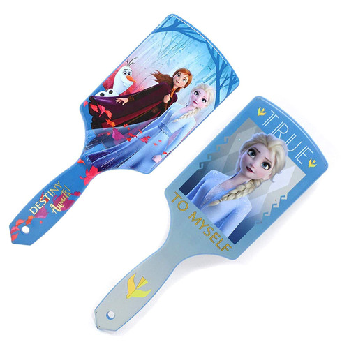 Disney Frozen 2 Anna & Elsa Girls Paddle Cushion Hair Brush, Set of 2