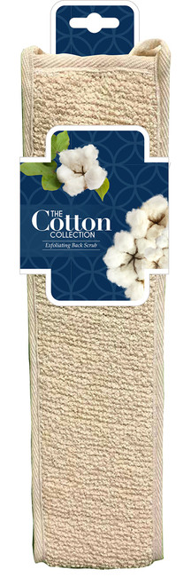 Evriholder The Cotton Collection Exfoliating Back Scrub, Deep Exfoliating Back Scrubber for Smoother and Softer Skin