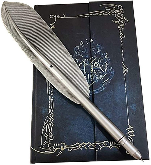 Yeeter Vintage Journal and Pen Set - Diary Book/Hard Cover Note Book/Notepad/Agenda with Feather Quill Pen, Gifts for Harry Potter Fans, 5 x 1 x 7 inches