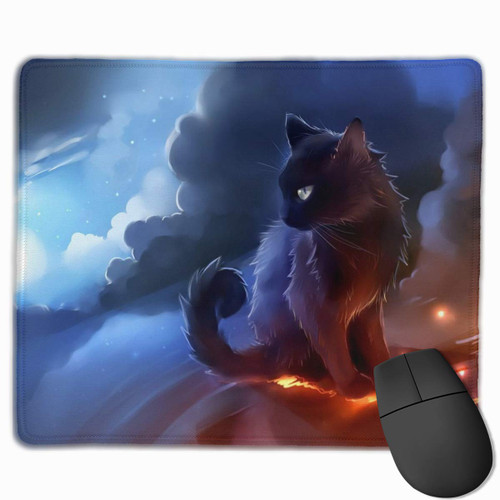 Mouse Pads Cute Mousepad Gaming Mouse Pad Desk Accessories Bear for Office Computer Laptops PC 9.8x11.8in Non-Slip Rubber Mat with Cool Cat