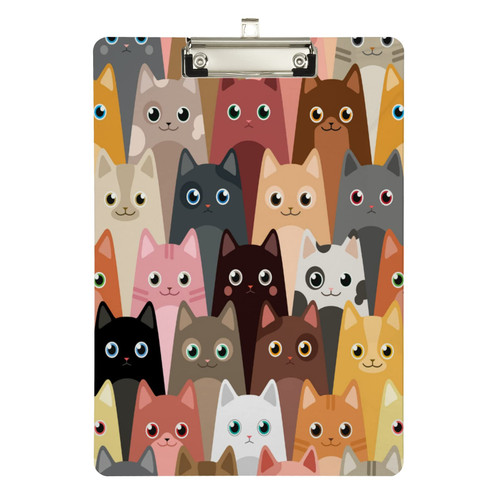 xigua Cute Cat Clipboard Cute Design Letter Size Clipboard A4 Standard Size 9 x 12.5 Inch with Low Profile Metal Clip for Students, Classroom, Office, Women, Kids