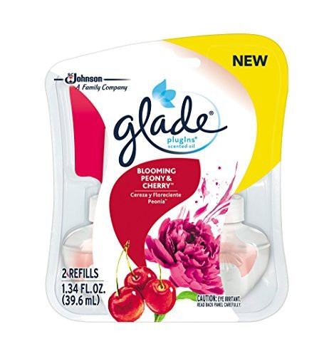 Glade Plugins Scented Oil Air Freshener Refills, Blooming Peony and Cherry, 1.34 Fluid Ounce, Model: Glade Plugins, Office/School Supply Store