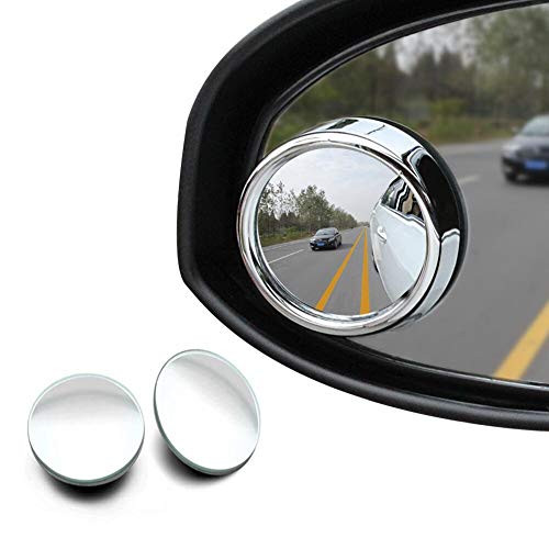 GOODYBUY Blind Spots Mirror, HD Glass Frameless Convex Rear View Mirror All Cars, 360Rotatable + 30Sway Adjustable, Pack of 2