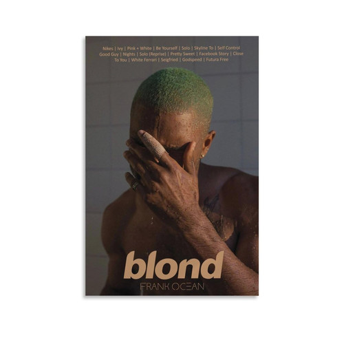 baobaoshu Frank Ocean Poster Blond Album Cover Minimalist Poster Decorative Painting Canvas Wall Posters And Art Picture Print Modern Family Bedroom Decor Posters 12x18inch(30x45cm)